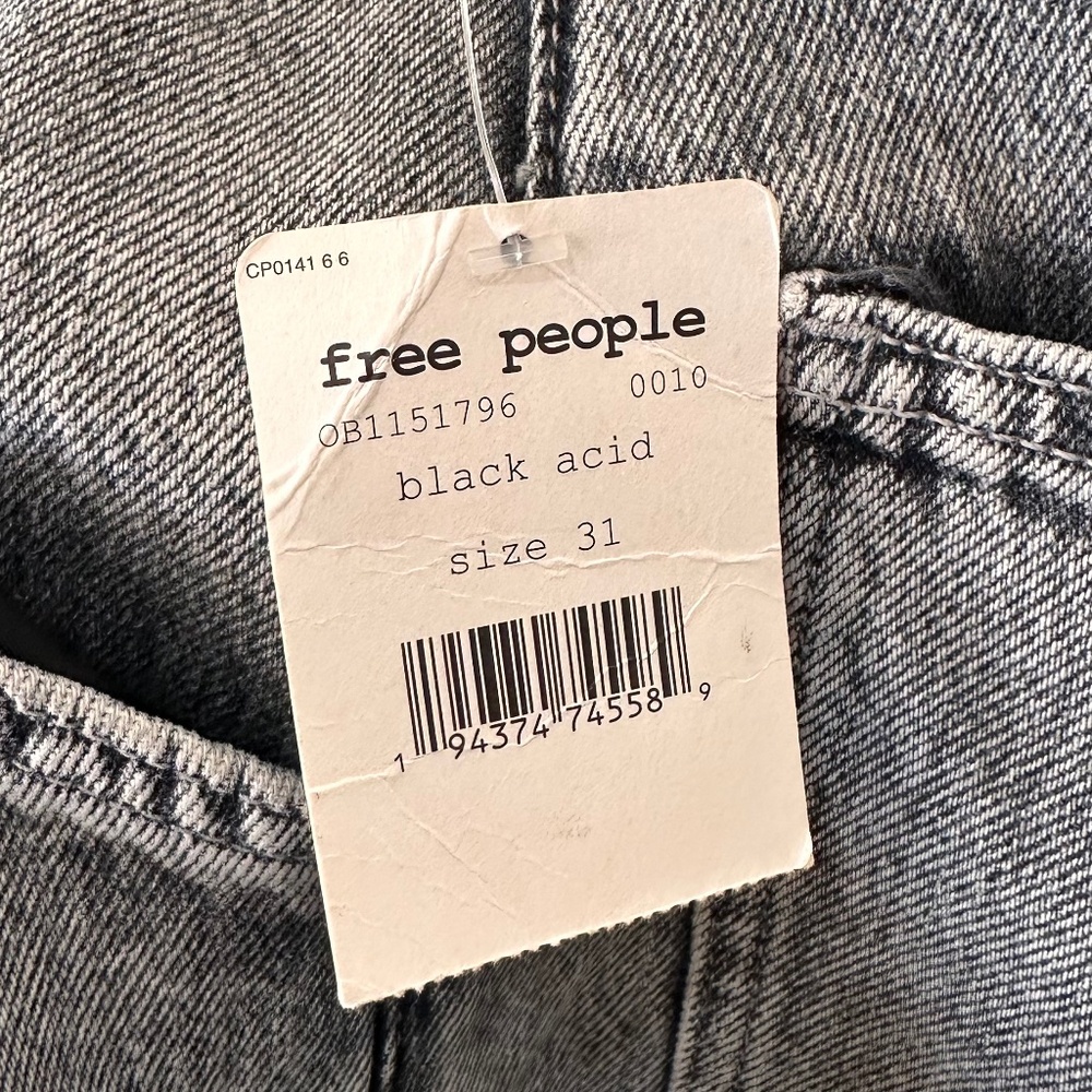 WE THE FREE GRAY WASH MIDI DENIM SKIRT - Picture 6 of 9